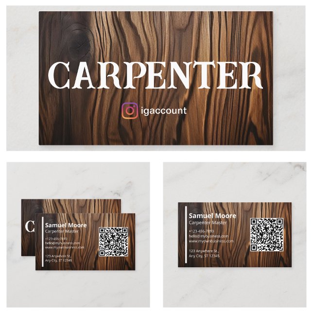 Carpenter Masculine Design Visitenkarte (Carpenter Masculine Design Business Card
)