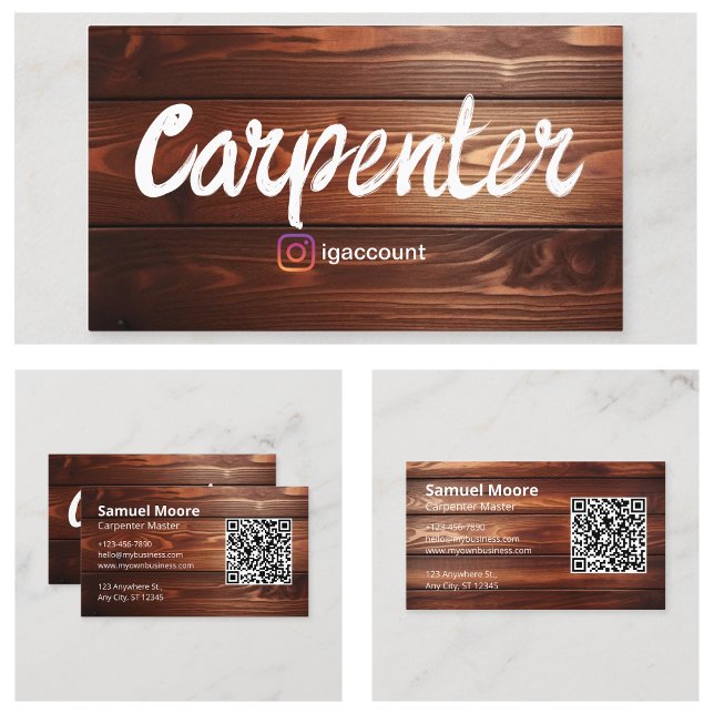 Carpenter Rustikale maskuline Touch Visitenkarte (Carpenter Rustic Masculine Touch Business Card
)