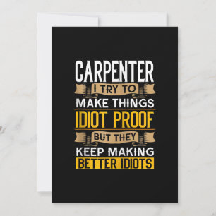 Carpenter Sarcastic Graphic Funny Carpentry Ankündigung