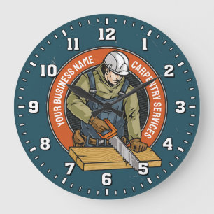 Carpenter-Services-Uhr Große Wanduhr