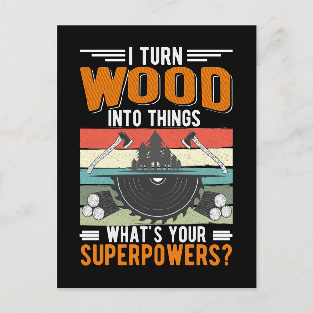 Carpenter Vater Woodworking Handwerker Husband Postkarte (Vorderseite)