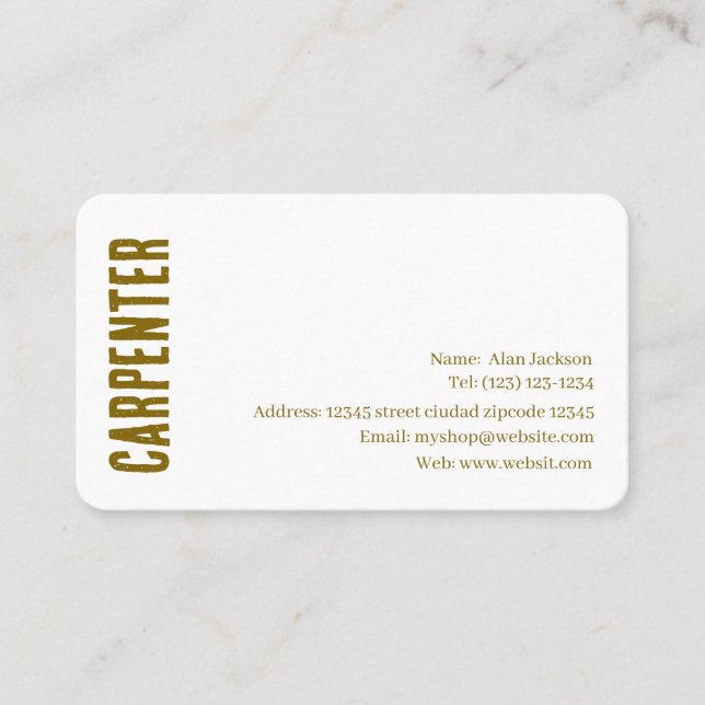 CARPENTER Visitenkarte editierbar (Vorderseite)