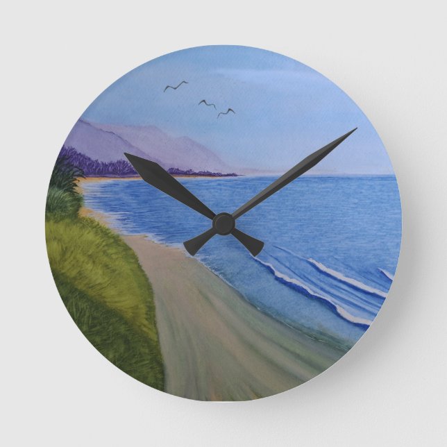 Carpenteria Coast Runde Wanduhr (Vorderseite)