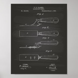 Carpenter's Chisel 1889 Patentenkabine Poster