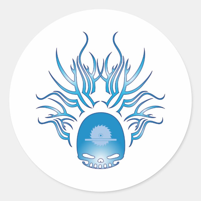 Carpentry Skull Runder Aufkleber (Vorderseite)