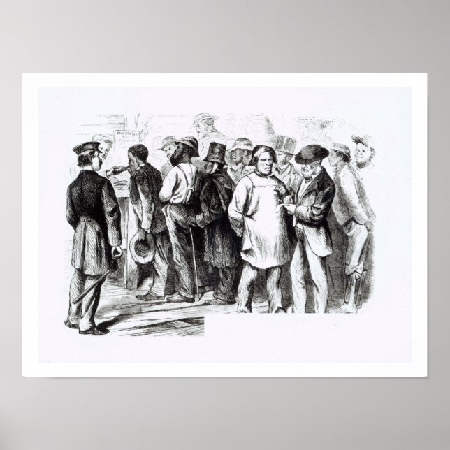 Carpet Baggers, späte 1860er (Gravur) (b/w Foto) Poster (Vorne)