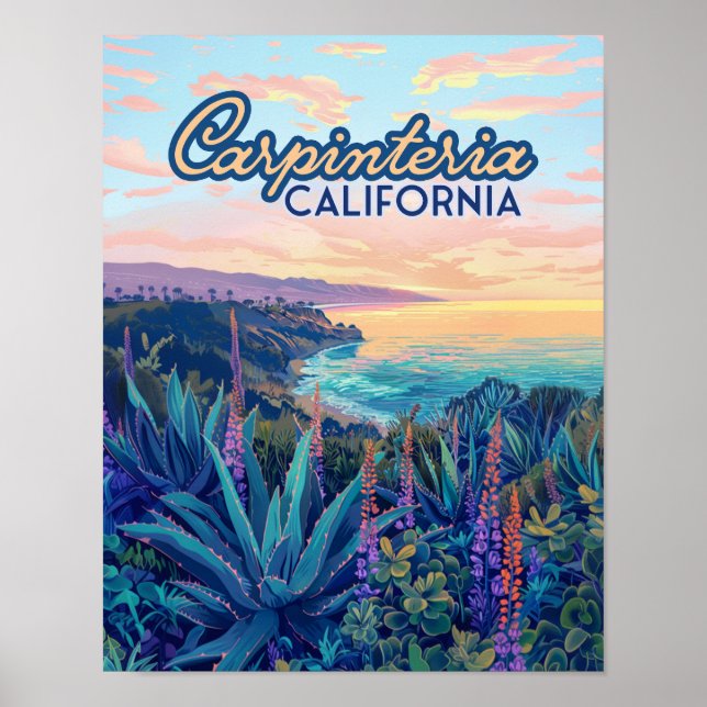 Carpinteria California Santa Barbara Ventura Beach Poster (Vorne)