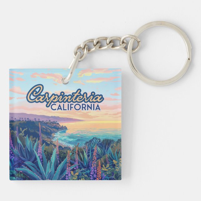 Carpinteria California Santa Barbara Ventura Beach Schlüsselanhänger (Rückseite)