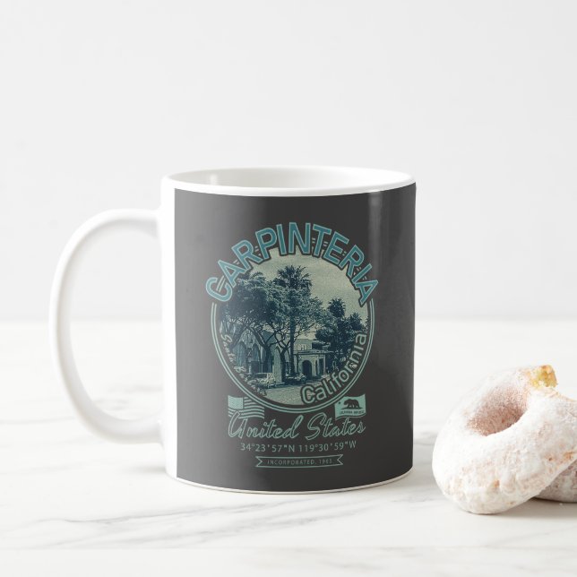 CARPINTERIA SANTA BARBARA KALIFORNIA KAFFEETASSE (Mit Donut)