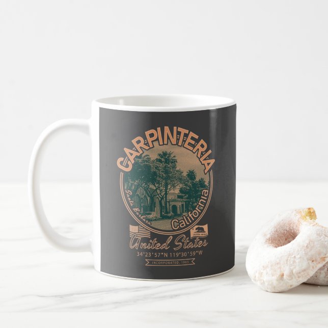 CARPINTERIA SANTA BARBARA KALIFORNIA KAFFEETASSE (Mit Donut)