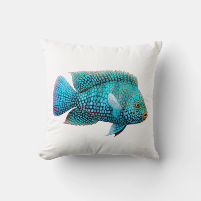 Carpintis Texas Cichlid-Fisch-Kissen Kissen (Vorderseite)