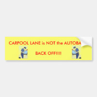 Carpool-Weg-Autoaufkleber