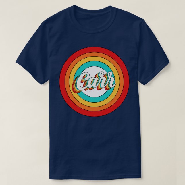 Carr Name Shirt Vintag Carr Circle (Design vorne)