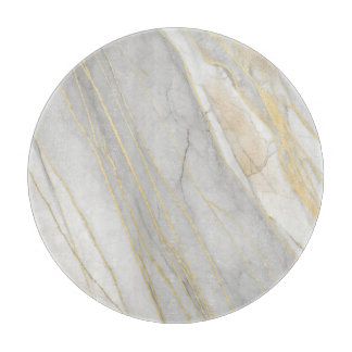 Carrara-Marmor-Textur mit goldenen Adern Schneidebrett