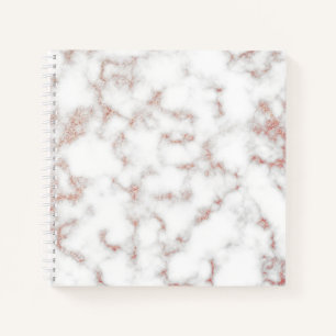 Carrara Rose Gold Glitzer Textur Notizbuch