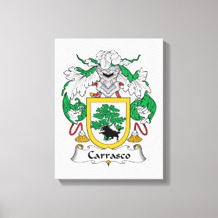 Carrasco-Familienwappen Leinwanddruck