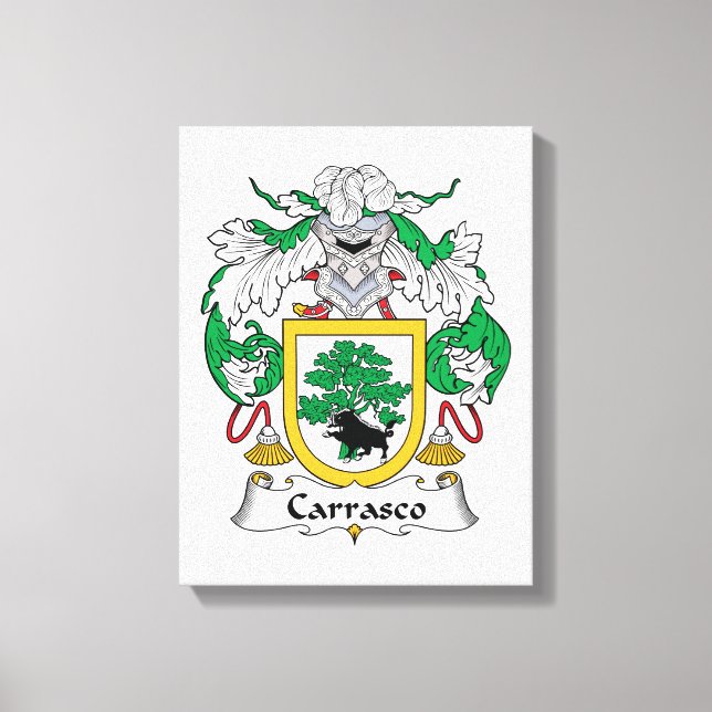 Carrasco-Familienwappen Leinwanddruck (Vorderseite)