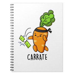 Carrate Funny Carrot Karate Pun Notizblock