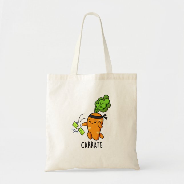 Carrate Funny Carrot Karate Pun Tragetasche (Vorne)