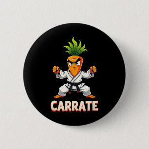 Carrate Karate Carrot Mixed Martial Arts Students Button