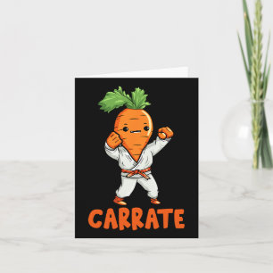 Carrate Niedlich Carrot Martial Arts Karate Gemüse Karte