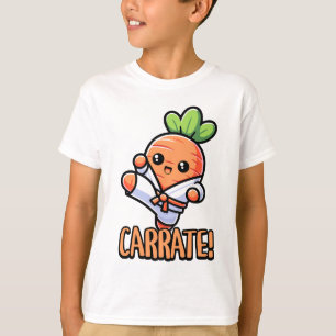 Carrate! Niedlich Karate Carrot Pun Cartoon T-Shirt