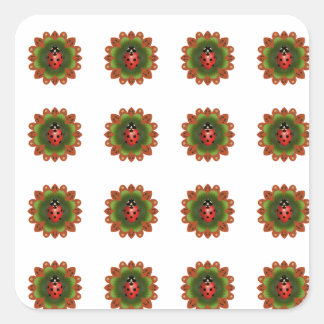 Carré 16 Sticker Ladybug