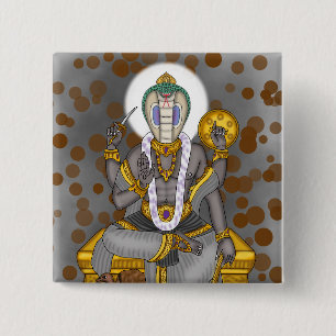 Carré 5 Cm Badge bouton Lord Ketu