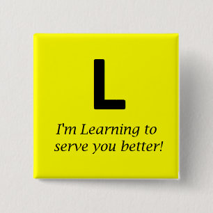 Carré 5 Cm badge de l'apprenant du service client