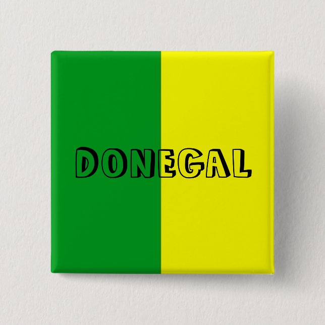 Carré 5 Cm Badge d'épingle du Drapeau Donegal (Devant)