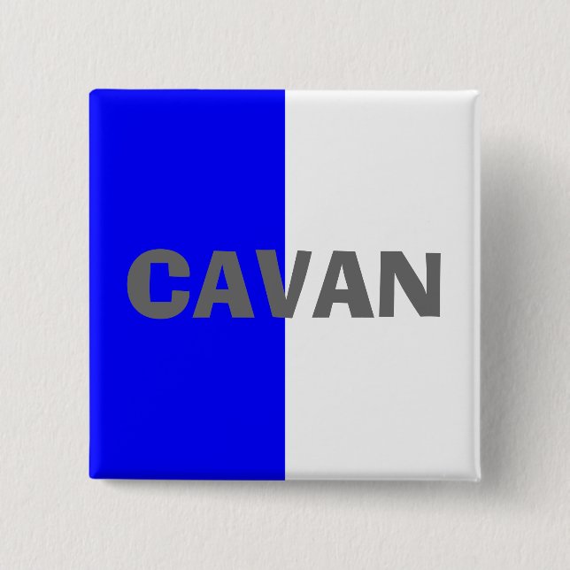 Carré 5 Cm Badge Drapeau Du Comté De Cavan (Devant)