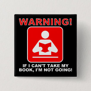 Carré 5 Cm Badge Épinglette Drôle Amoureux des Livres Bibliop