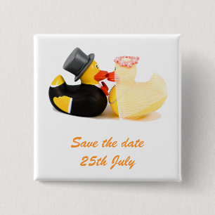 Carré 5 Cm canards mariages ... Badge