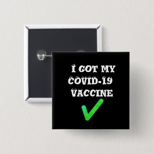 Carré 5 Cm J'ai mon vaccin COVID-19. Badge