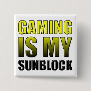 Carré 5 Cm Jeu Est Mon Sunblock Funny Button Badge Pin