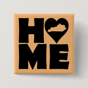 Carré 5 Cm Kentucky Home Heart State Button Badge Pin