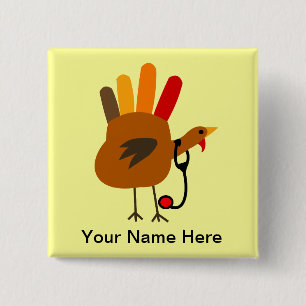 Carré 5 Cm Main Turquie de badge nominatif de thanksgiving