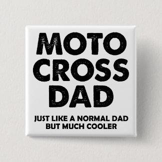 Carré 5 Cm Papa Motocross Badge Épinglette Drôle