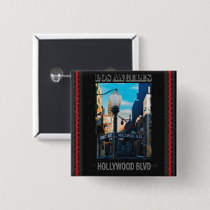 Carré 5 Cm Poster Hollywood Blvd. Badge