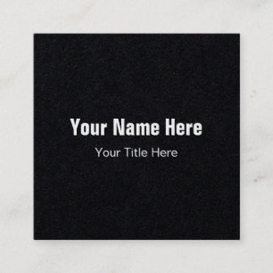 Carré Ajustez, 2,5" x 2,5", carte de visite noir de la