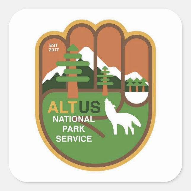 Carré Alt NPS Sticker Service Park National (Devant)