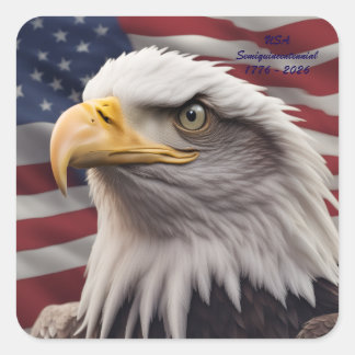 Carré American Eagle Sticker