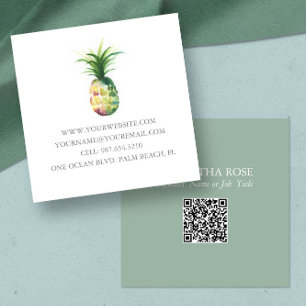 Carré Ananas Modèle carte de visite