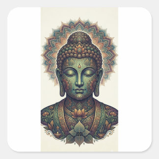 Carré Ancient Bammi Lipi Art Sticker - Raja Asoka Dhamma