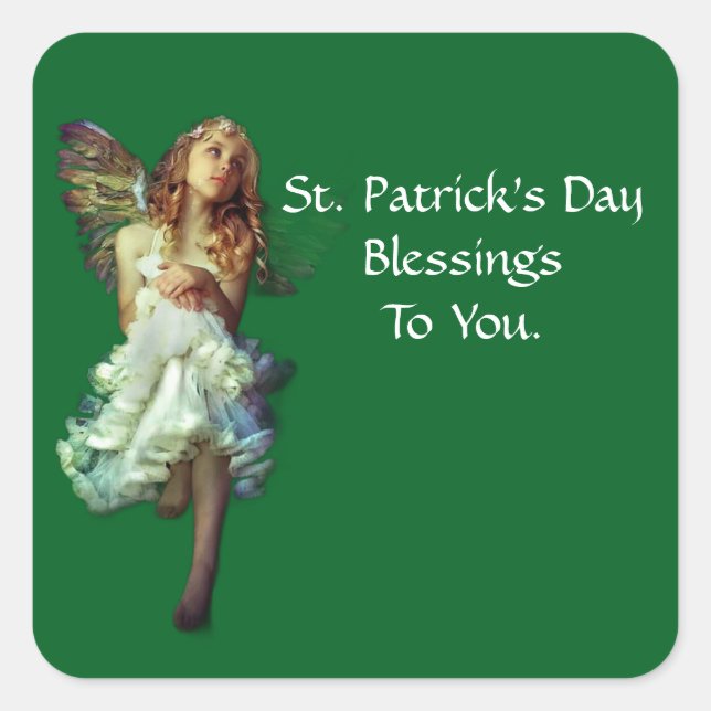 Carré Angel  Irish Blessings Square Sticker (Devant)