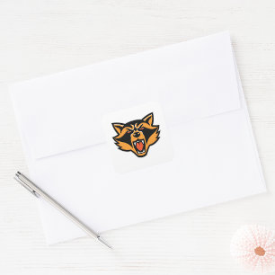 Carré Angry Raccoon Face Square Sticker