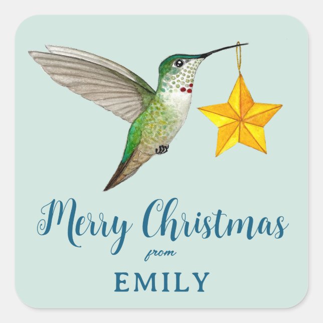 Carré Anna's Hummingbird Square Sticker (Devant)