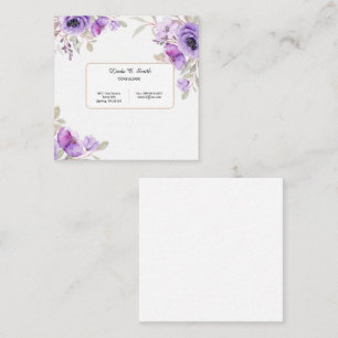 Carré Appel Carte-Floral Violet