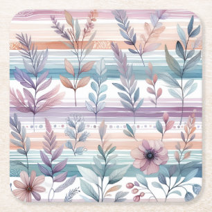 Carré Aquarelle Dessous de verre floraux