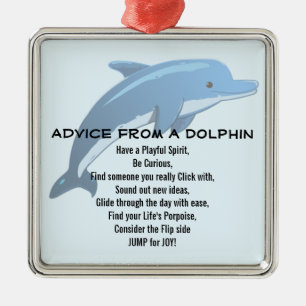 Carré Argenté Conseil d'un ornement de dauphins
